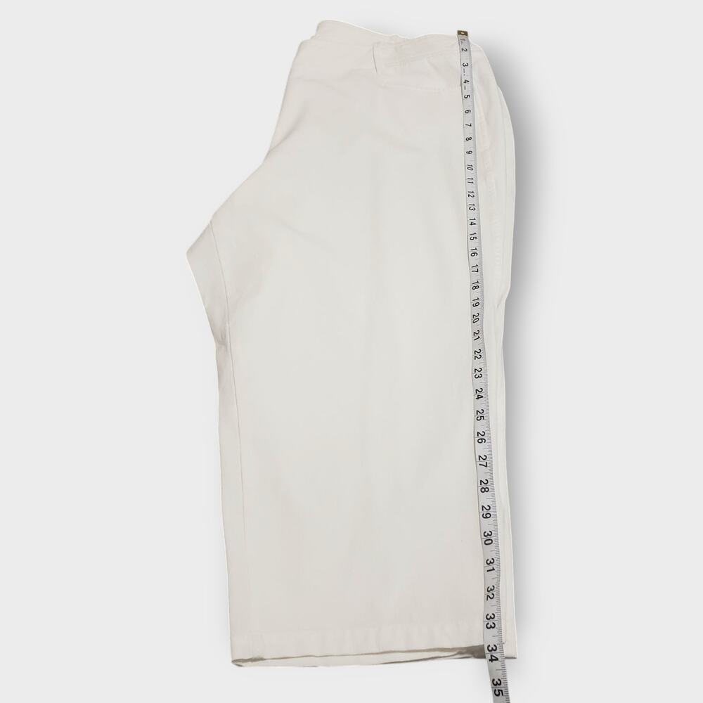 Talbots Woman Heritage White‎ Straight Cropped Pants 22W Stretch Pockets Summer - Picture 12 of 12
